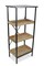 Contemporary Home Living 49" Brown and Silver Free Standing 4 Tire Storage Rack with Shelves